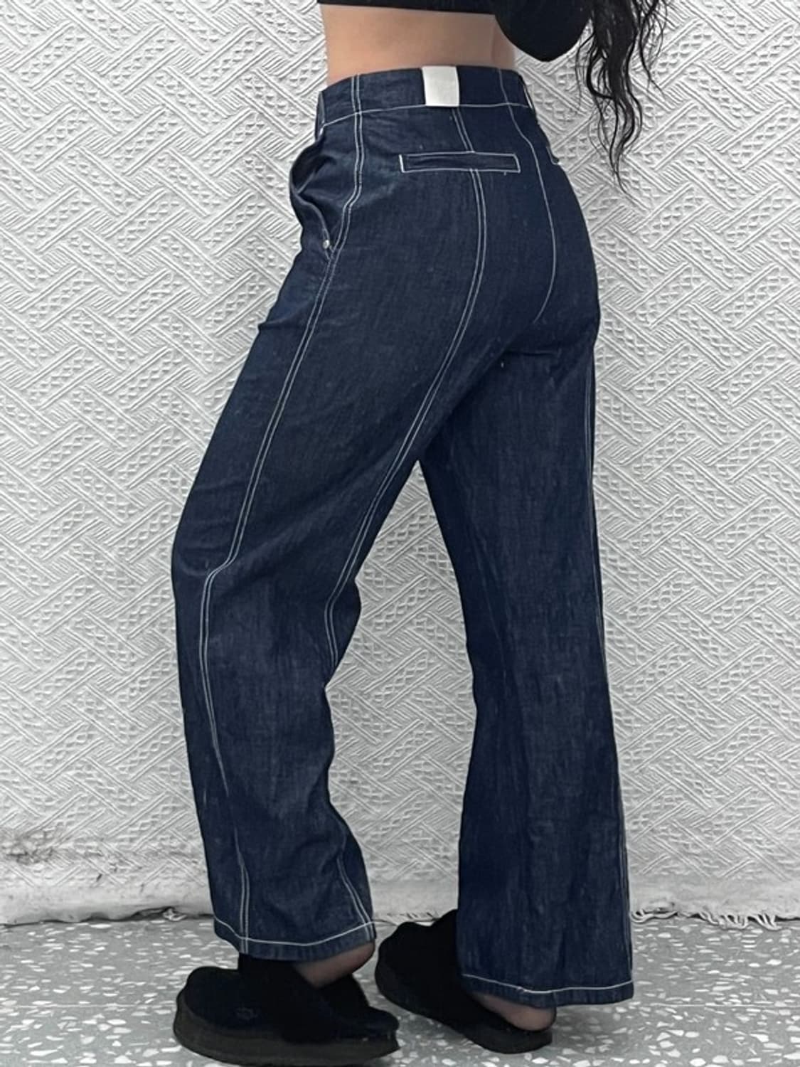 와릿이즌 모던 캐주얼 빈티지 스티치 데님 청바지 S C10006 상품이미지1