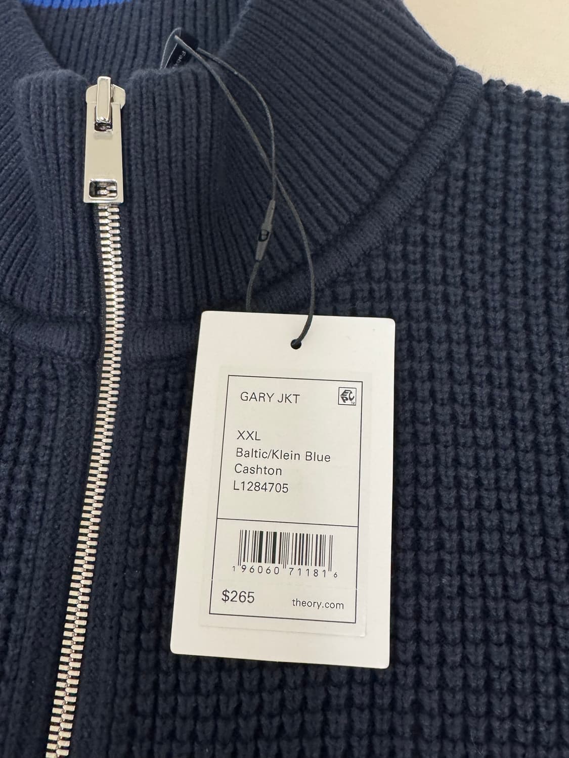 띠어리 풀집니트 네이비 L1284705 상품이미지3