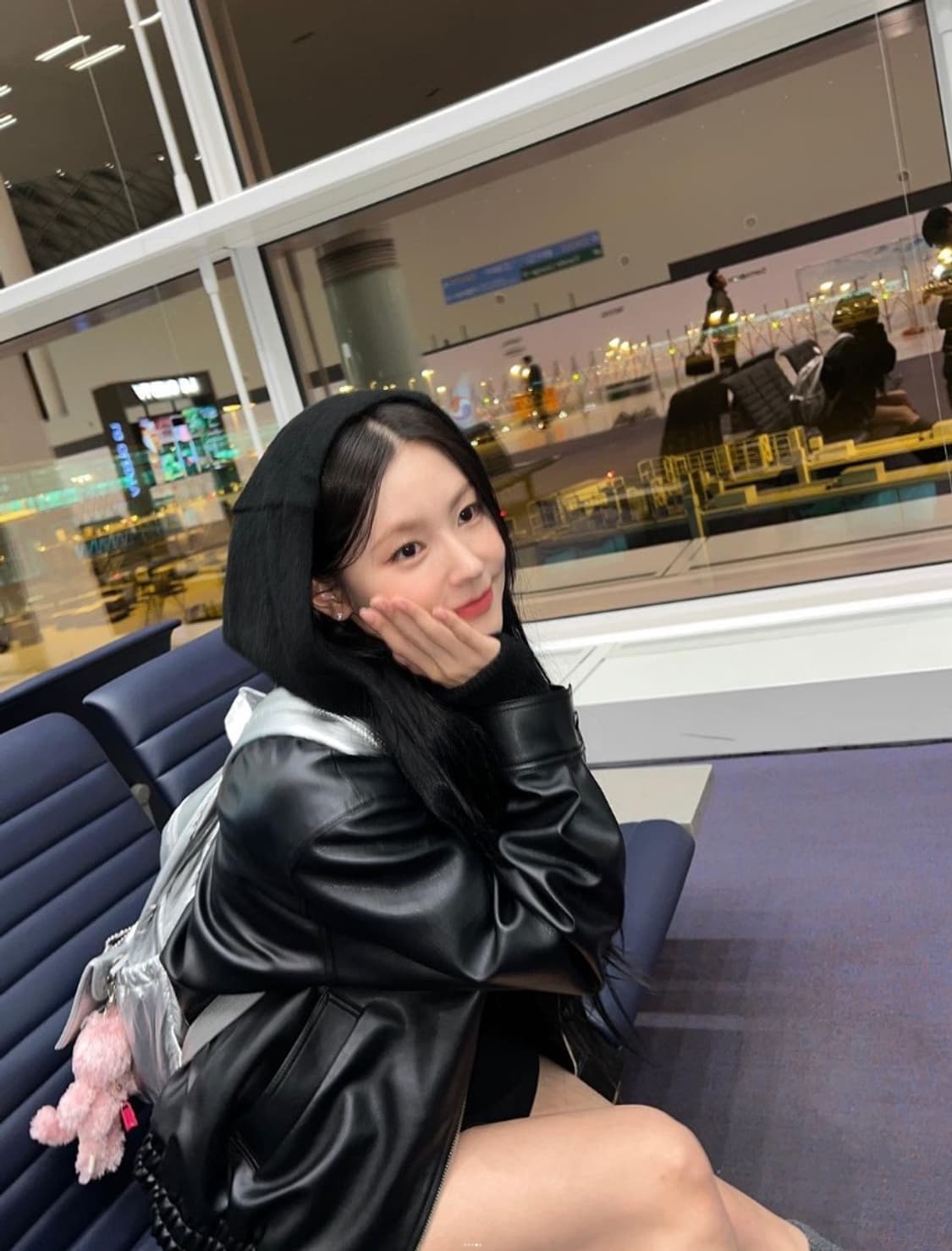 시티브리즈 미연착용 블랙 블루종 레더자켓 상품이미지1