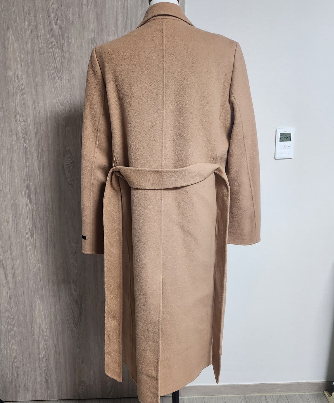 《새상품》핸드메이드 울 롱코트 상품이미지4