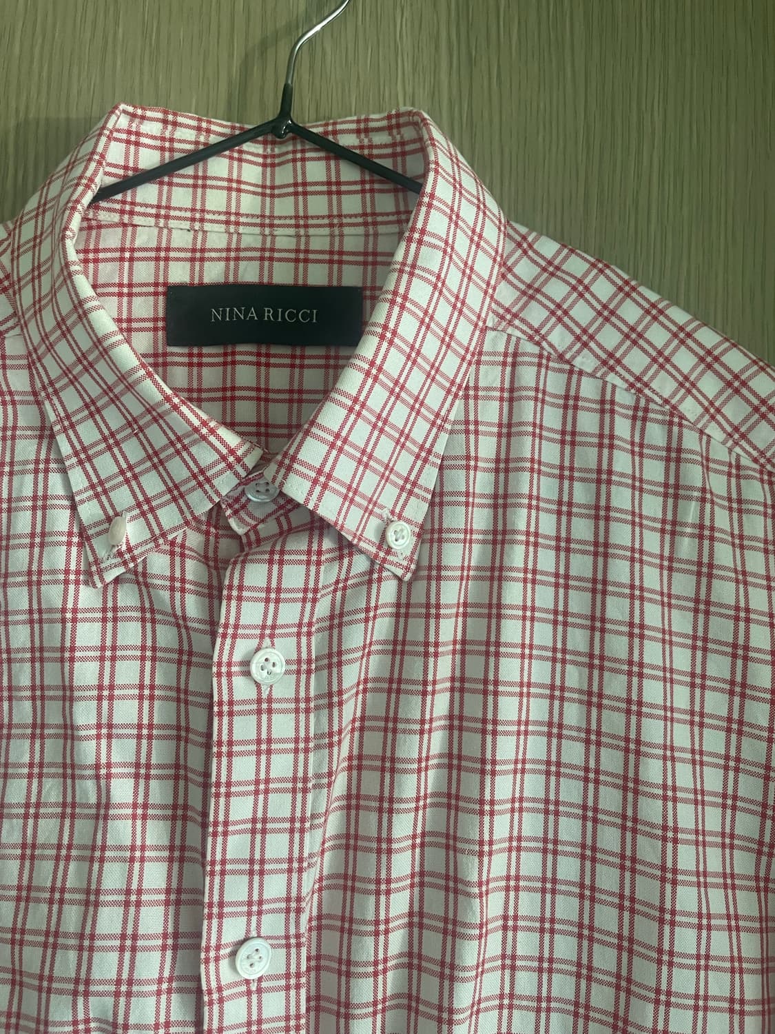 Nina Ricci 레드 깅엄 체크 셔츠 상품이미지1