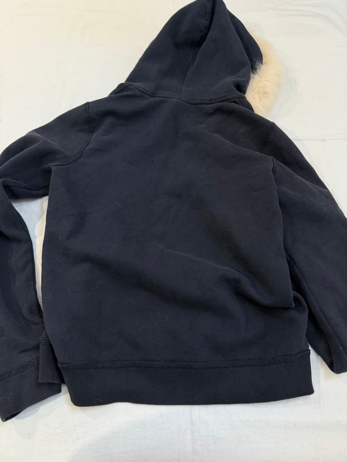 아베크롬비 딱붙핏 울프죠 퍼 후드집업 블랙 상품이미지3