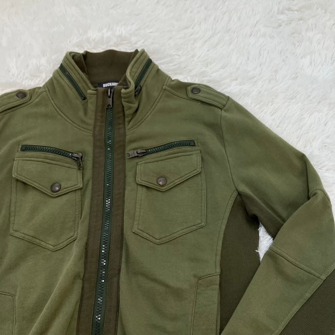 빈티지 버커루 카키 터틀넥 집업 848 y2k 스트릿 모리 갸루 일본빈티 상품이미지4