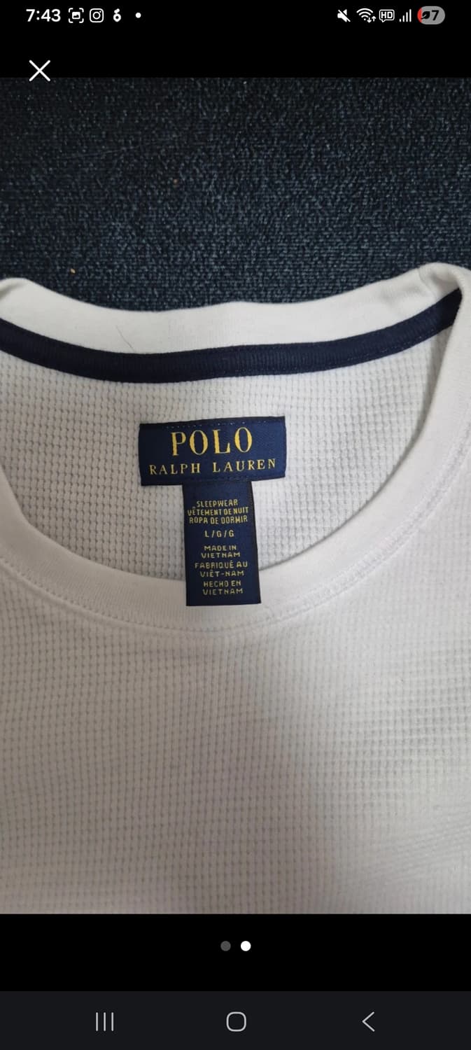 폴로 와플티셔츠 L 상품이미지2