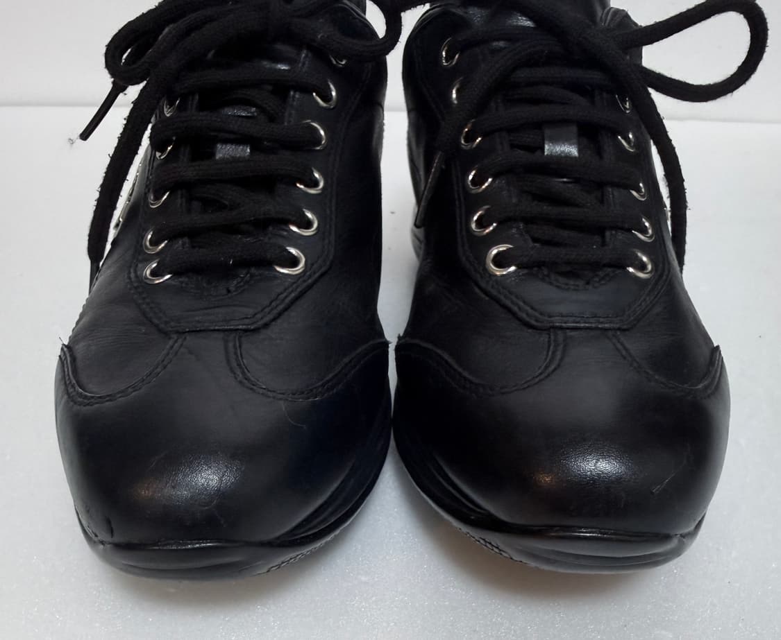 프라다(PRADA) 레더 스니커즈 블랙 36 (225~230 추천) 상품이미지5