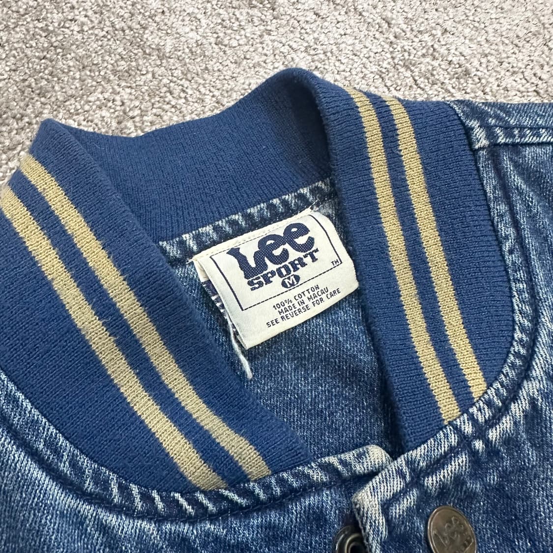 리 올드스쿨 데님 바시티 자켓L 상품이미지3