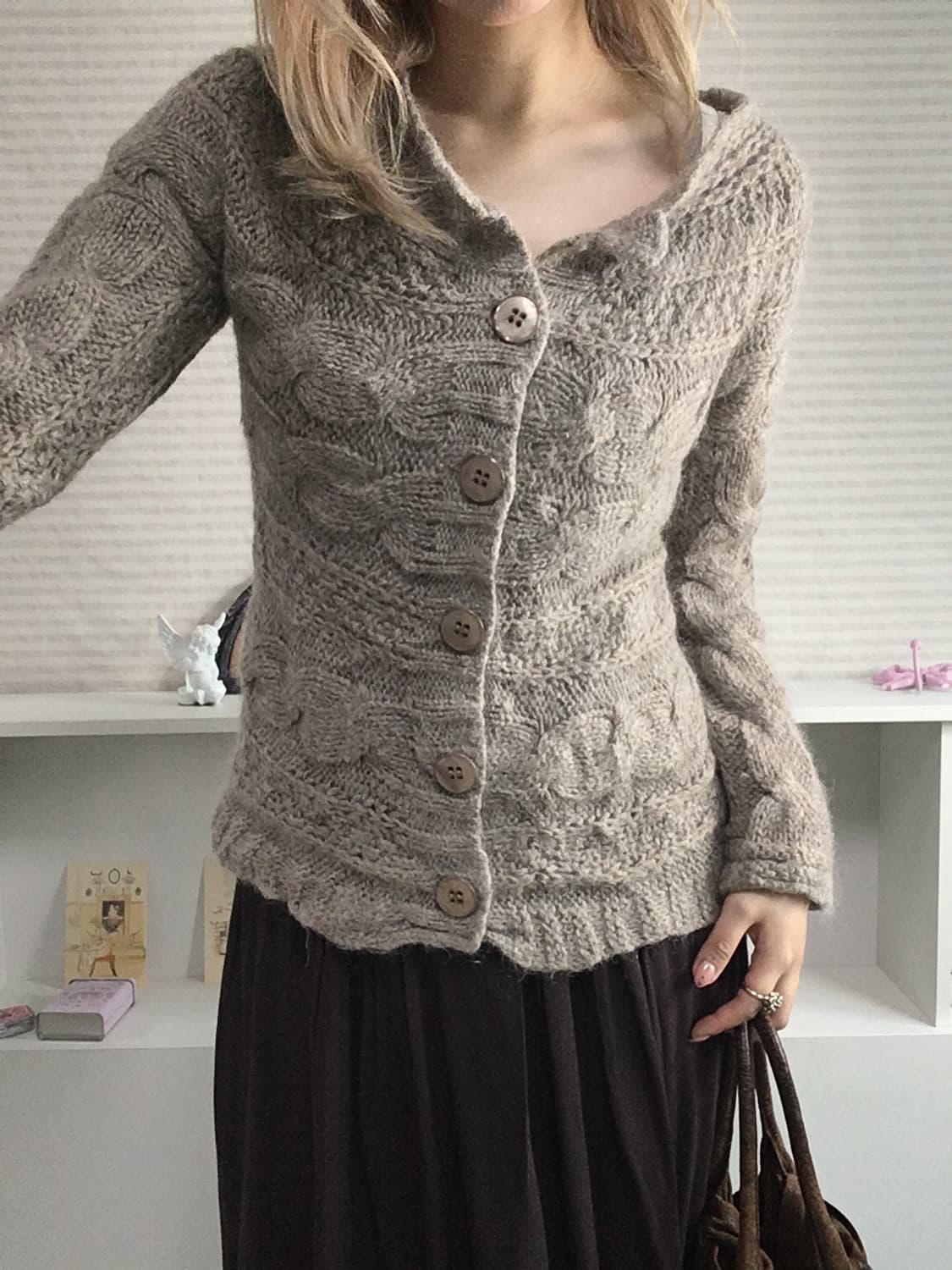made in italy handmade cocoa beige knit  상품이미지6