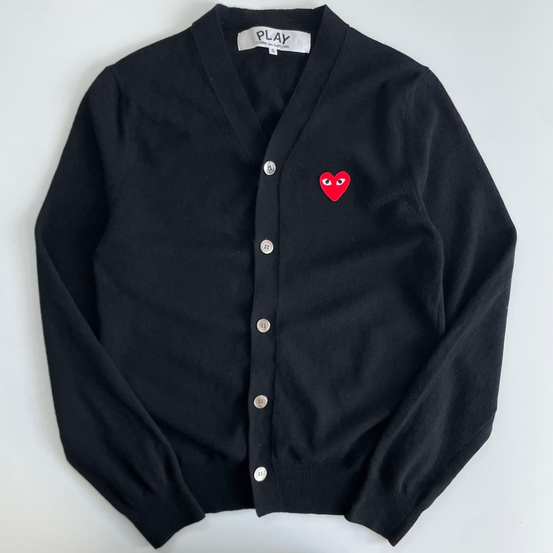Comme des Garcons  꼼데가르송 와펜 블랙 니트 가디건 상품이미지1
