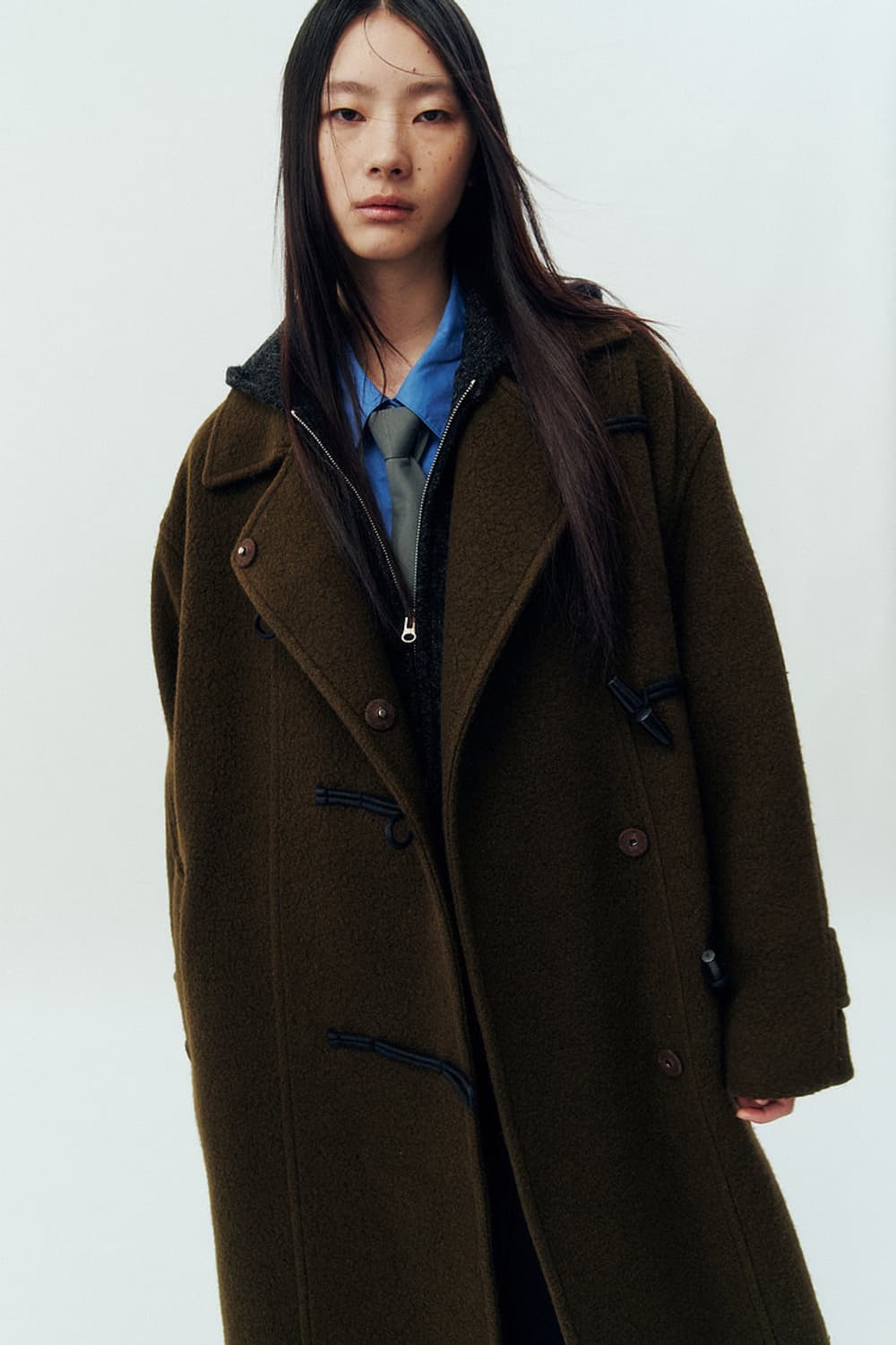 스튜디오톰보이 사이드 토글 코트 25FW 차콜 상품이미지10