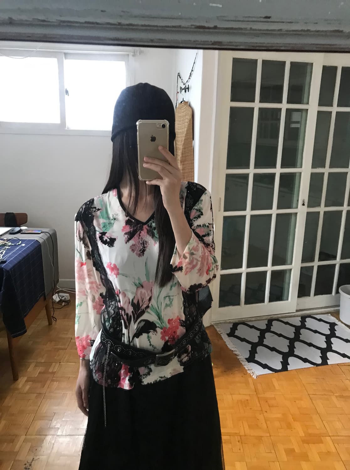 vintage pattern top 상품이미지5