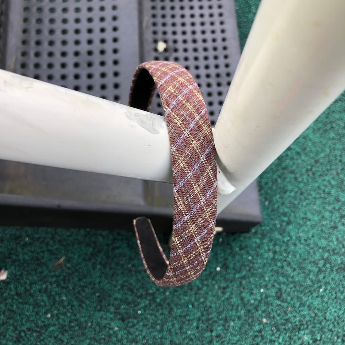 브라운 체크 머리띠 📔  상품이미지1