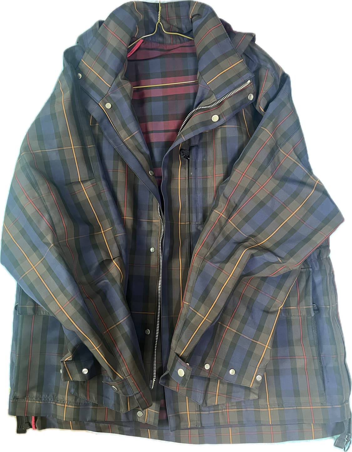 (L)솔리드 옴므 타탄 체크 바람막이 상품이미지1