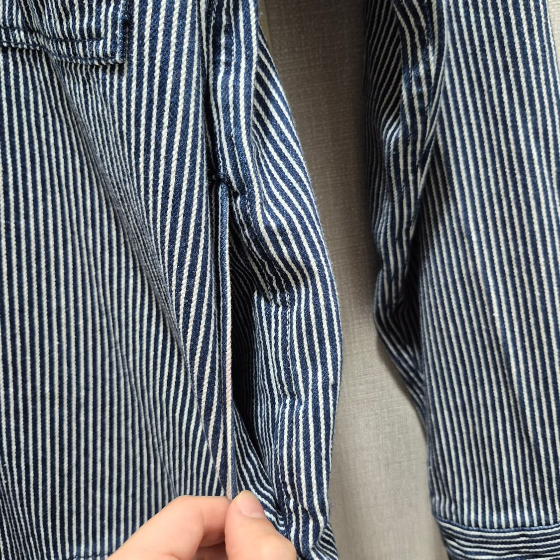 (XS) 타미진스 스트라이프 박시 오버 셔츠 자켓 상품이미지4