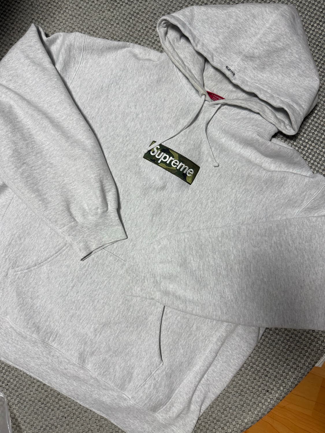 [XXL] 슈프림 박스로고 후드 스웨트셔츠 애쉬 그레이 카모 상품이미지1