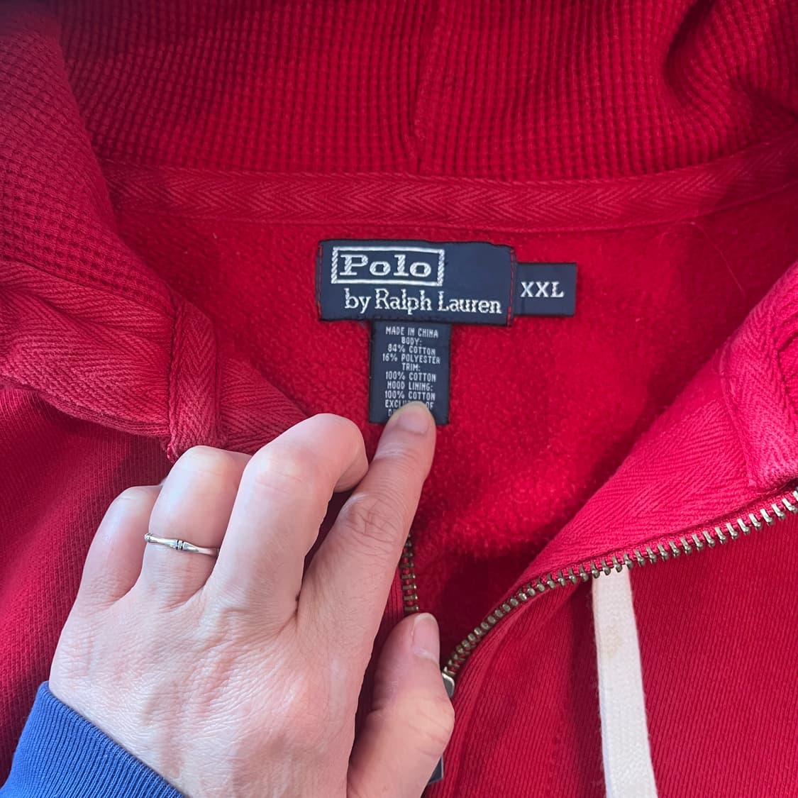 Polo 사시코자수 후드집업 상품이미지3