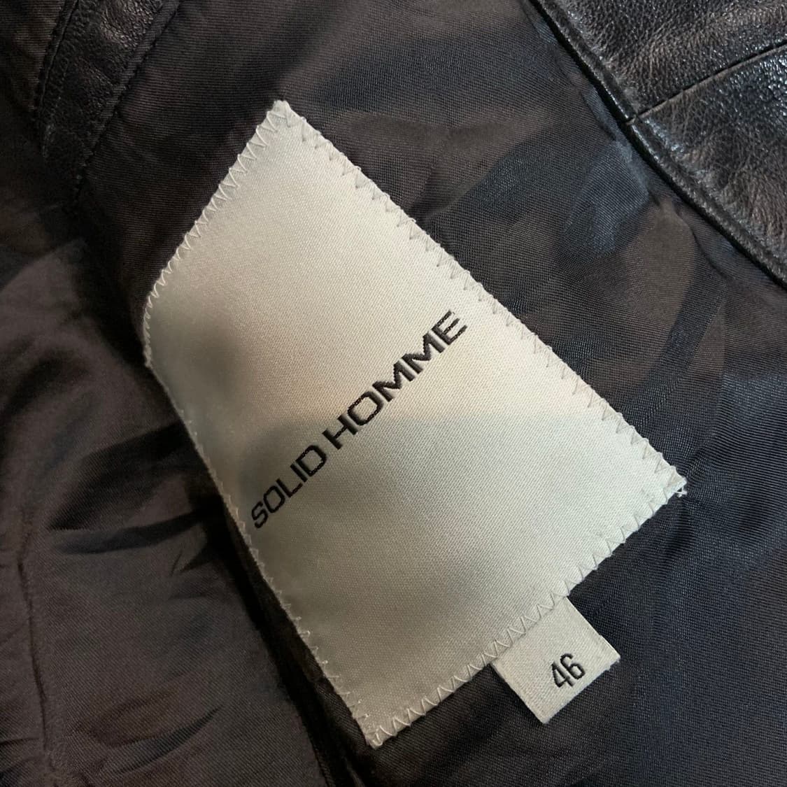 솔리드옴므 양가죽 구스다운 패딩 봄버 자켓 M 람포지퍼 상품이미지3