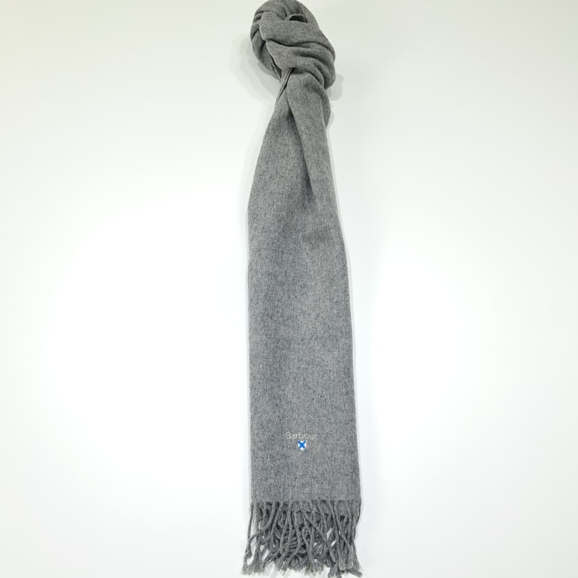 MX617 바버 램스울 솔타이어자수 헤더그레이 머플러 목도리 상품이미지3