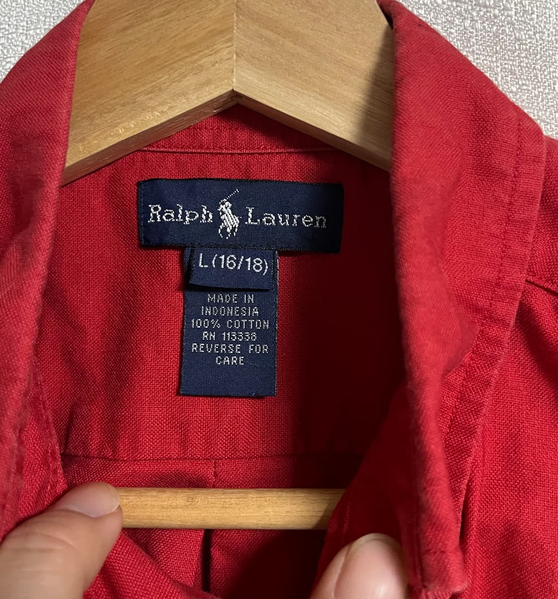 폴로 랄프로렌 크롭 반팔 셔츠 L 상품이미지5