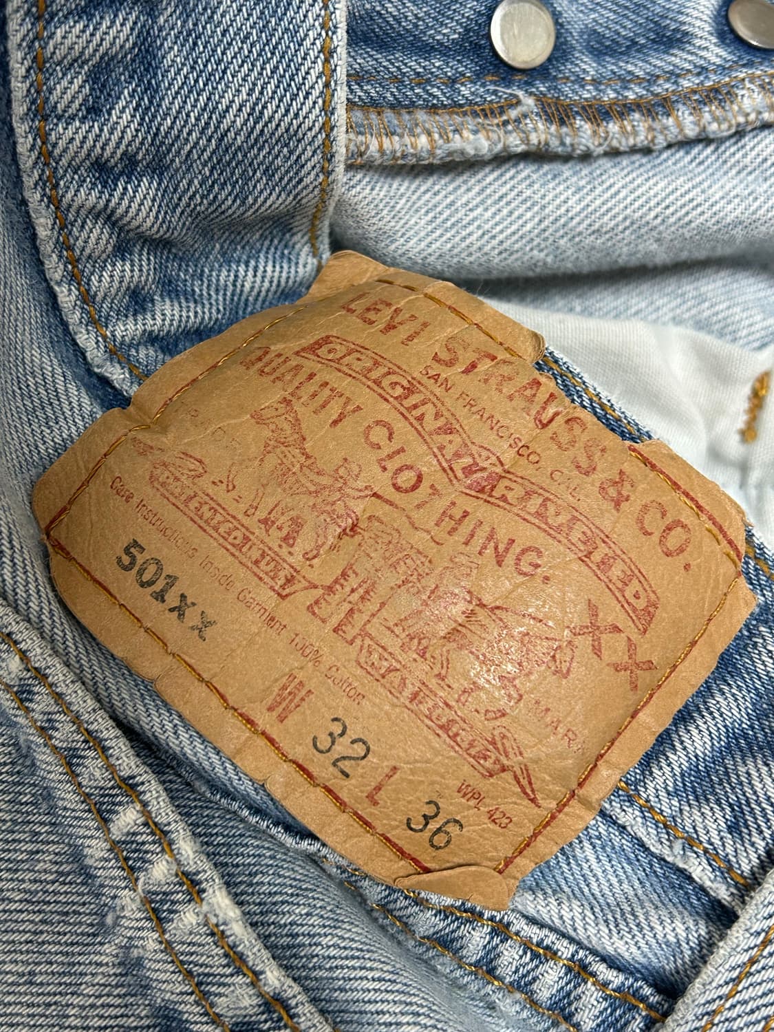 리바이스 90s 501xx 페인팅 데님팬츠 상품이미지8