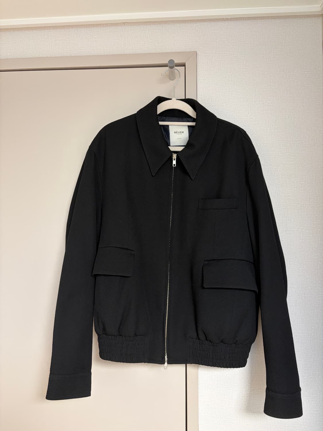 벨리에 다이에그널 블루종 자켓 - 레이븐 블랙 상품이미지3
