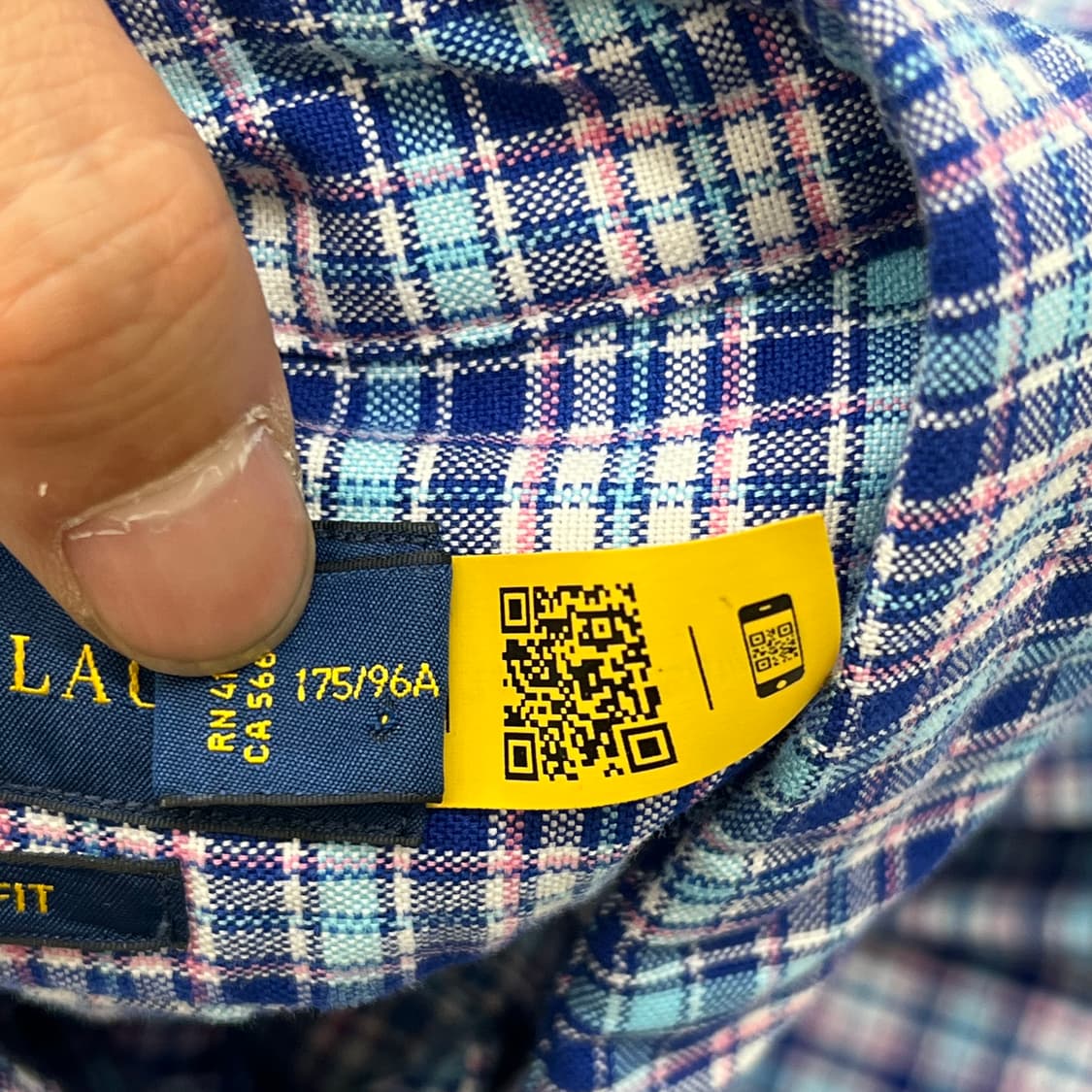 폴로랄프로렌 qr 체크 셔츠 r3882 상품이미지6
