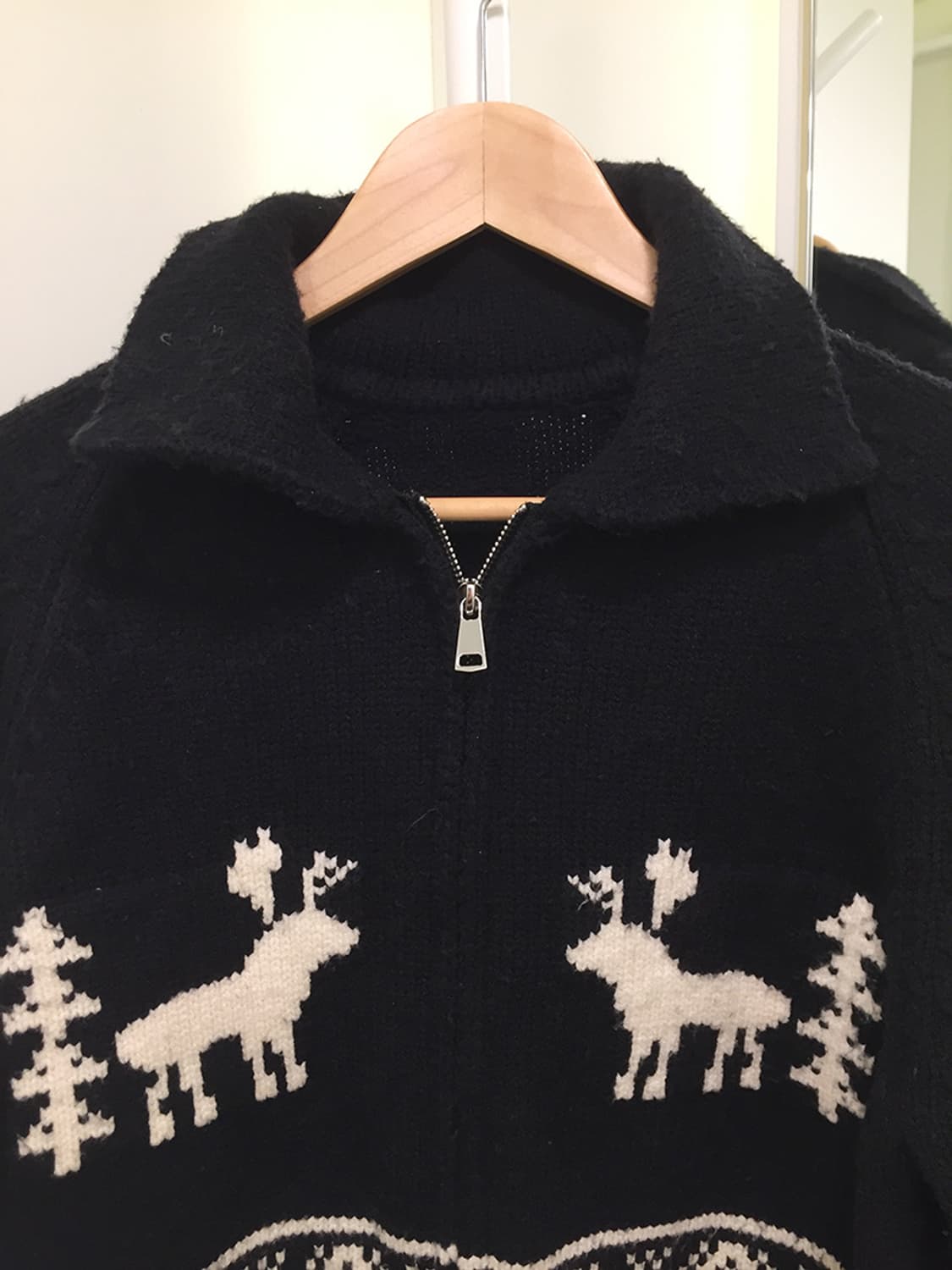 여성 빈티지 노르딕 투웨이 니트집업 95 상품이미지4