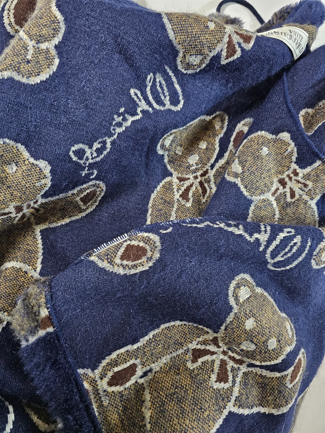 WHITE ITARIYARD 일본 빈티지 애니멀 패턴 테디베어 퍼 플리스 상품이미지7