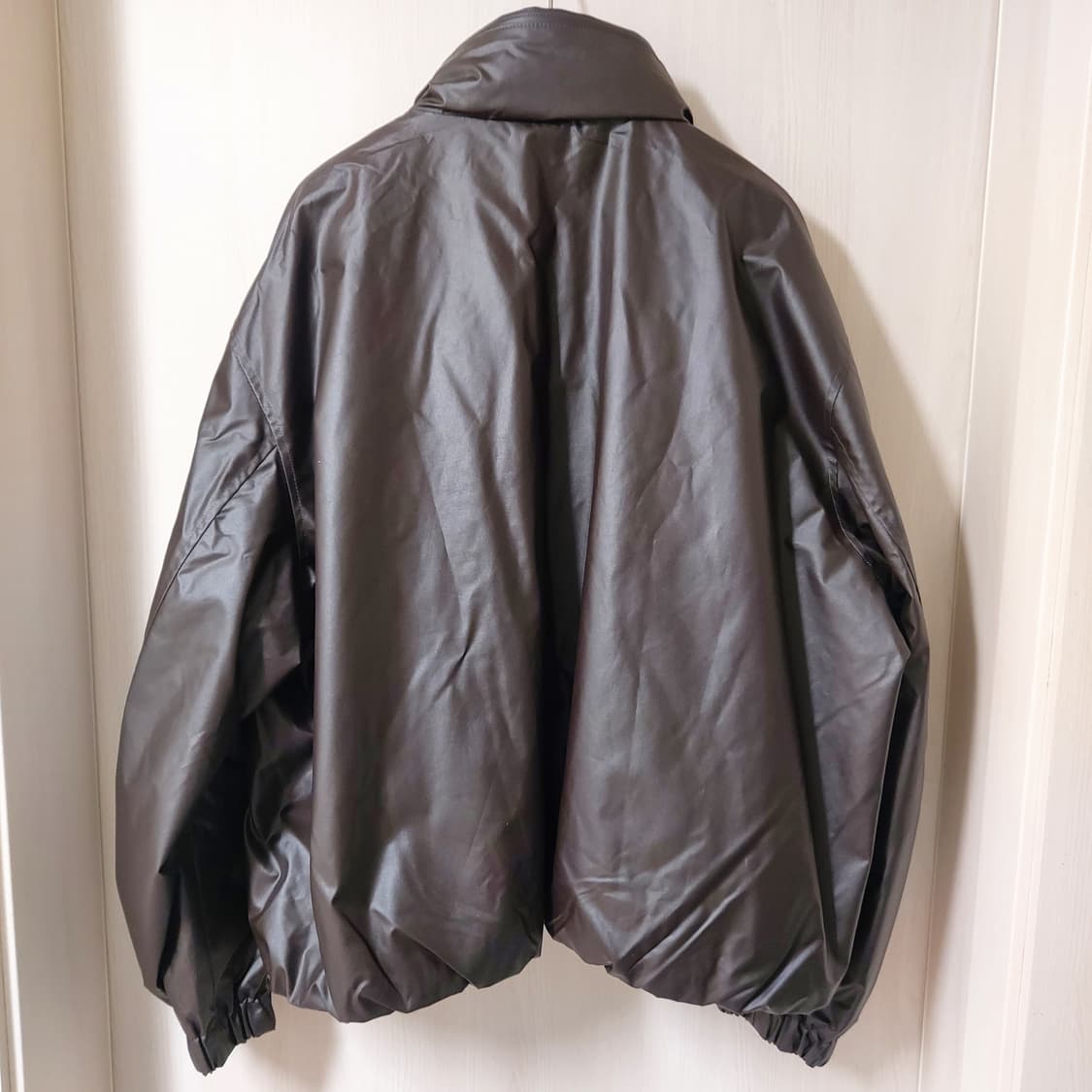 유니클로U/ 코팅 쇼트 블루종 다크브라운/ 3XL 상품이미지7