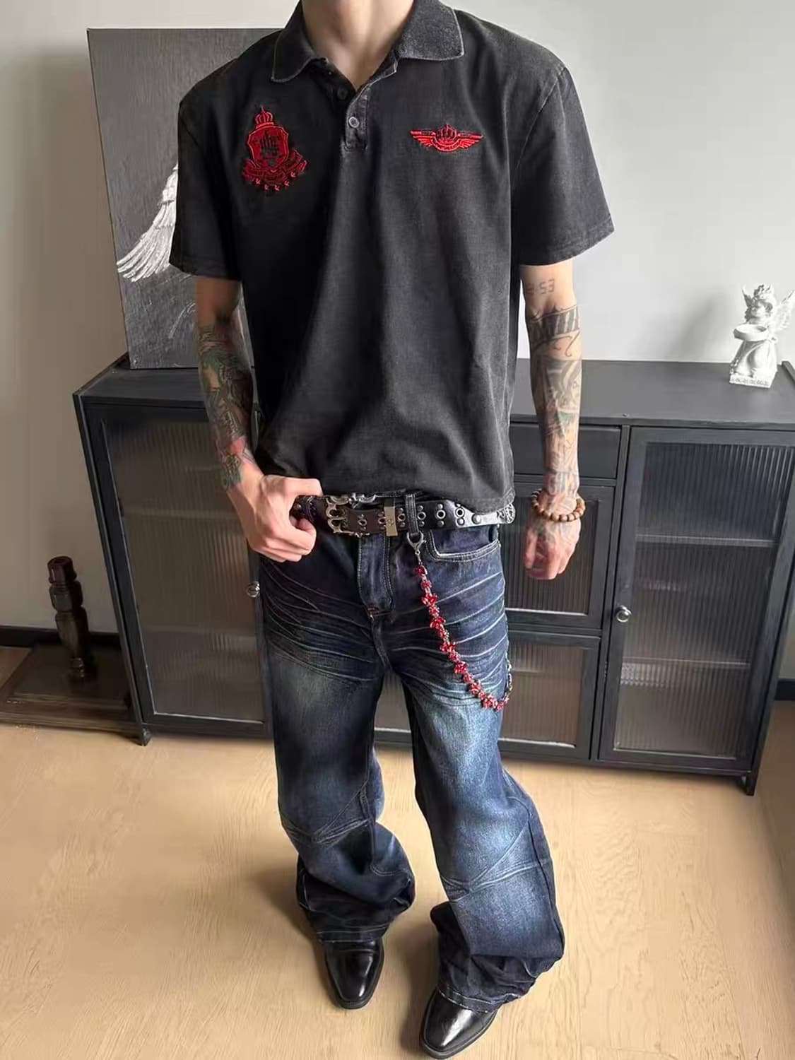 VINTAGE faded polo t-shirts 상품이미지4
