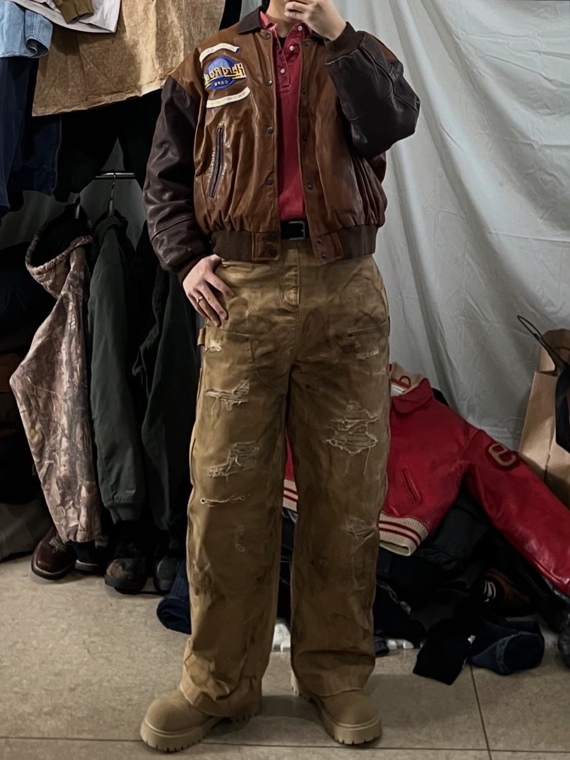 90s 하드락카페 가죽 자켓 상품이미지4