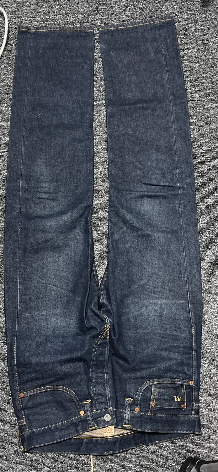 더블알엘 스트레이트핏 원스 워시 셀비지 진 32/32 상품이미지3