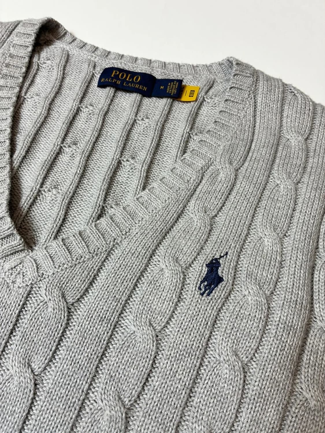 폴로 랄프로렌 큐알 신형 꽈배기 코튼 니트 PN8071 상품이미지3
