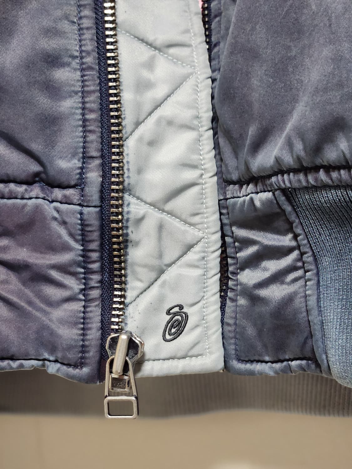 스투시 다이드 나일론 봄버 네이비 상품이미지4