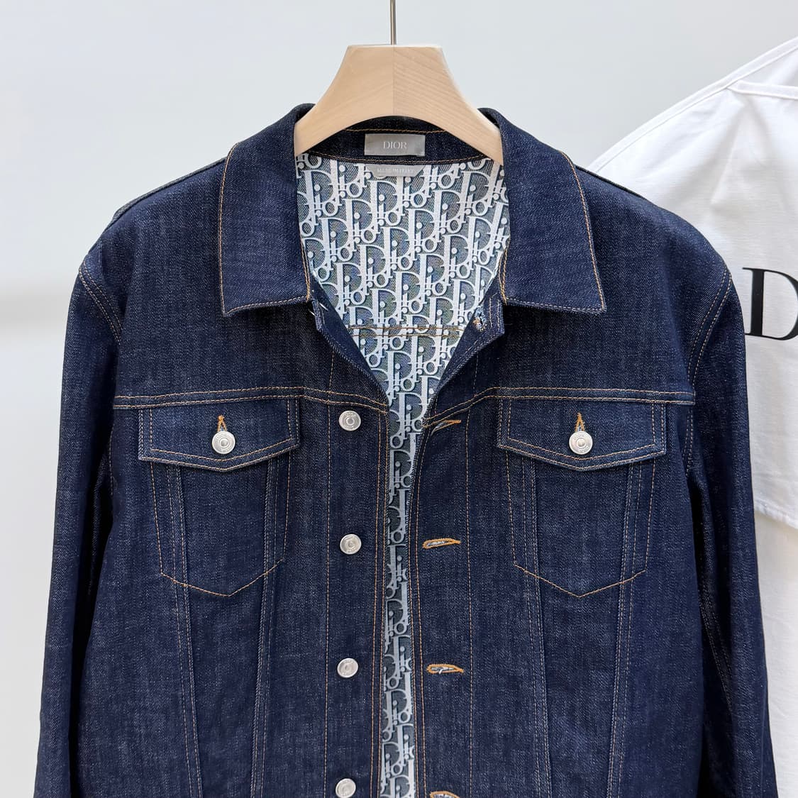 [S+급/52] 디올 오블리크 데님 트러커 청자켓 상품이미지3