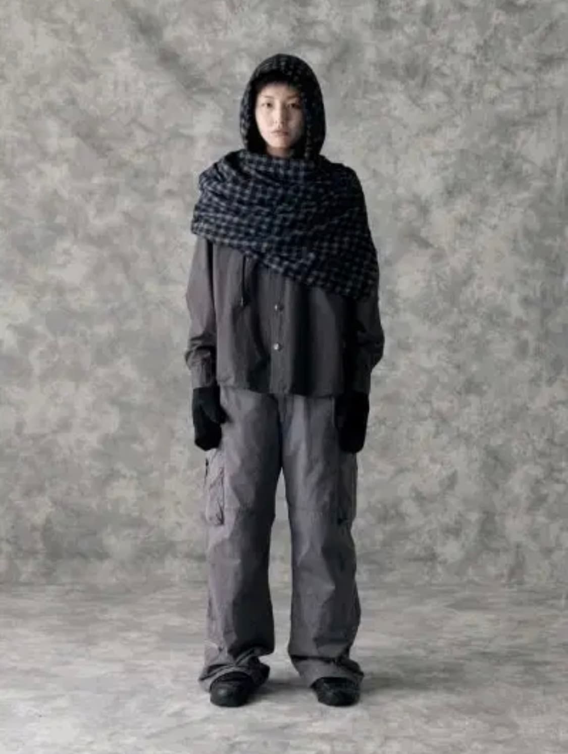 해칭룸 후디드 후드 머플러 스카프 상품이미지2