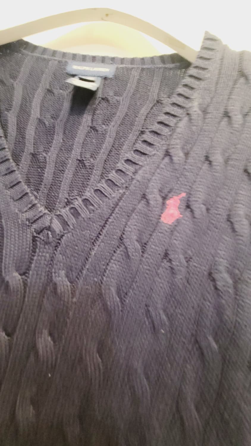 폴로 랄프로렌 네이비 브이넥 니트 상품이미지3