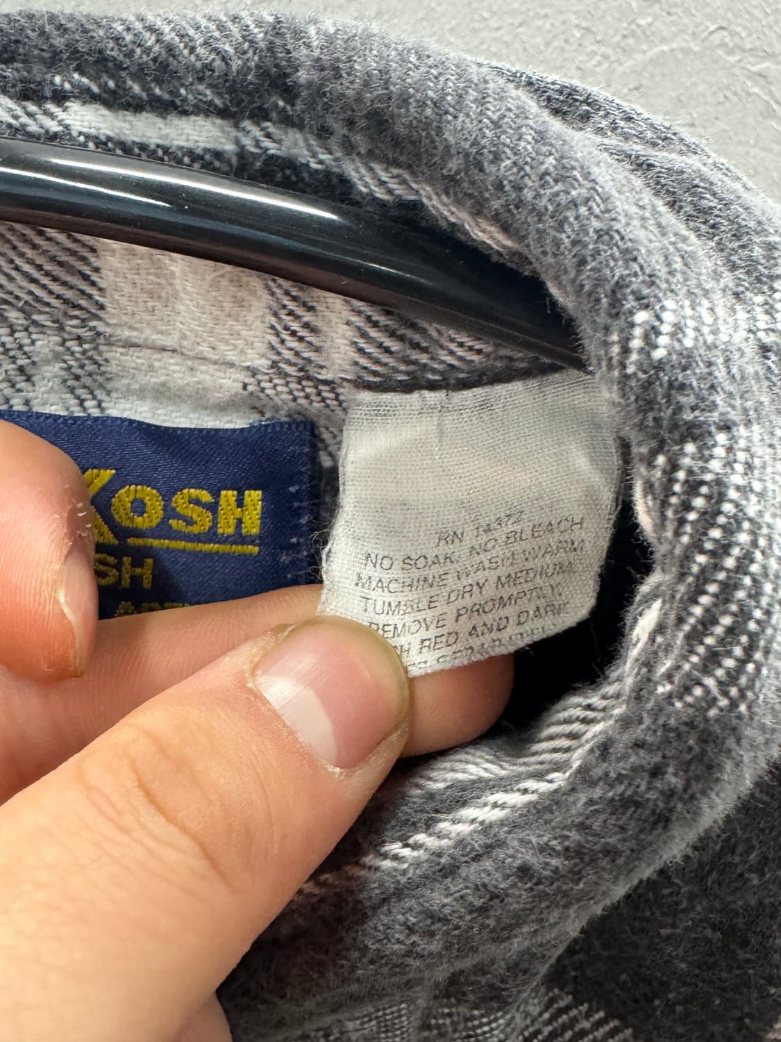 OSHKOSH 빈티지 체크 셔츠(made in USA) 상품이미지5