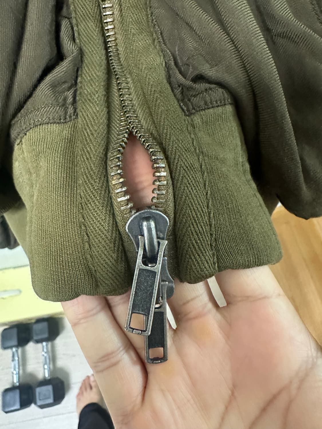 하이더아커만 봄버 카키 셔링 자켓 XL  상품이미지6