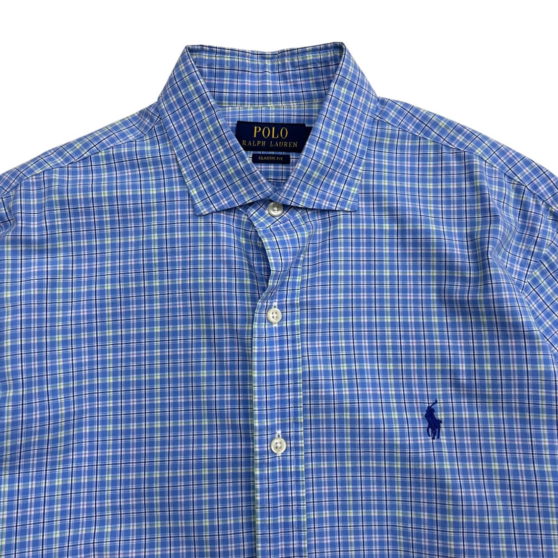 폴로 랄프로렌 네이비포니 소라 체크 셔츠 M 상품이미지4