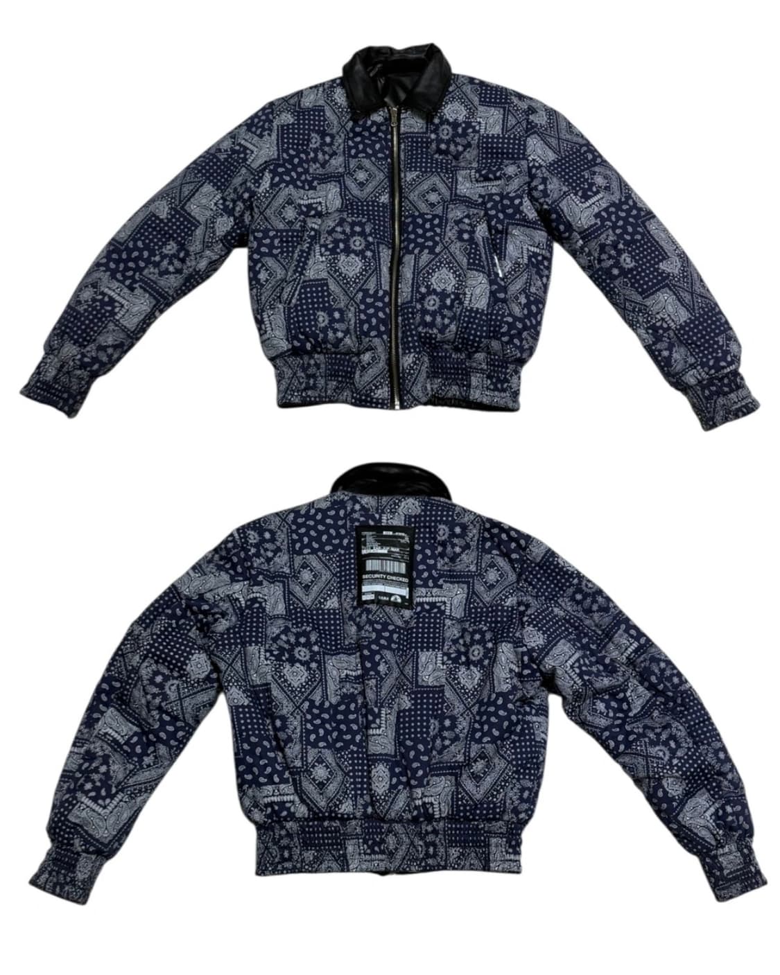 씨오엠이 양면 가죽 페이즐리 봄버 자켓 상품이미지7