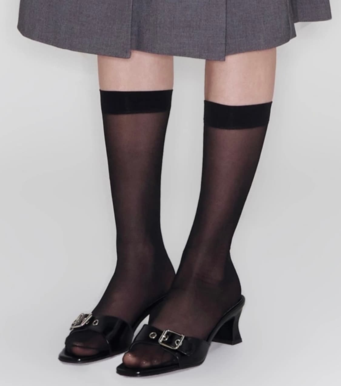 기호 khiho 버클 스트랩 뮬 힐 블랙 225 상품이미지1