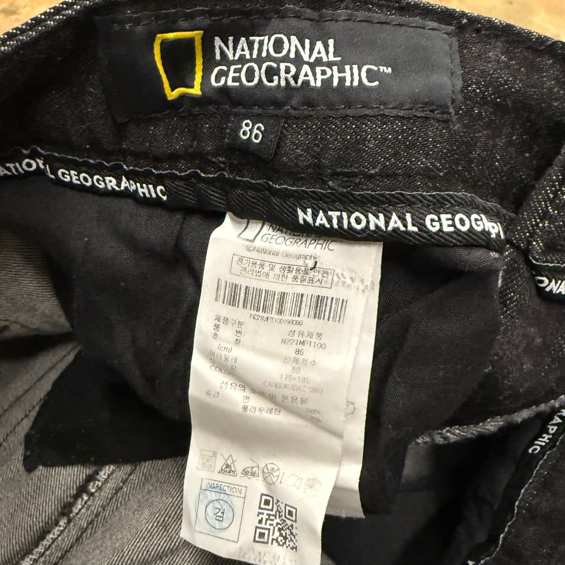 [정품/86] 내셔널지오그래픽 블랙 데님 바지 b17 상품이미지7