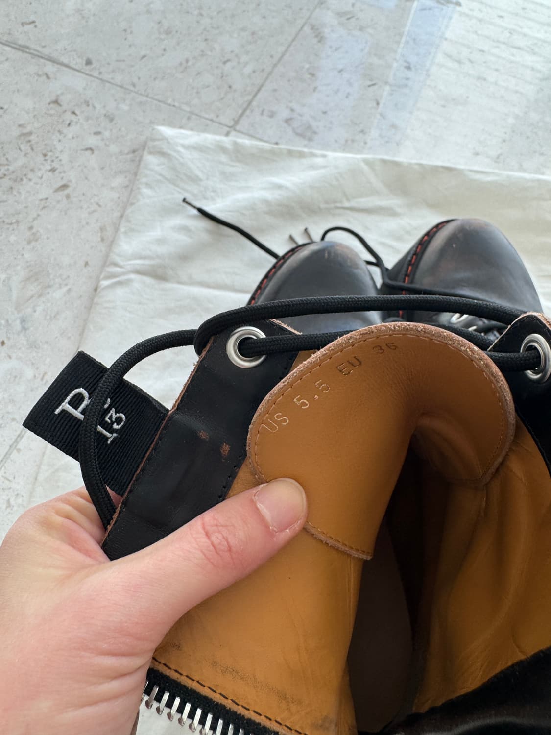 알써틴 R13 더블스택 레이스업 부츠 36 사이즈  상품이미지6