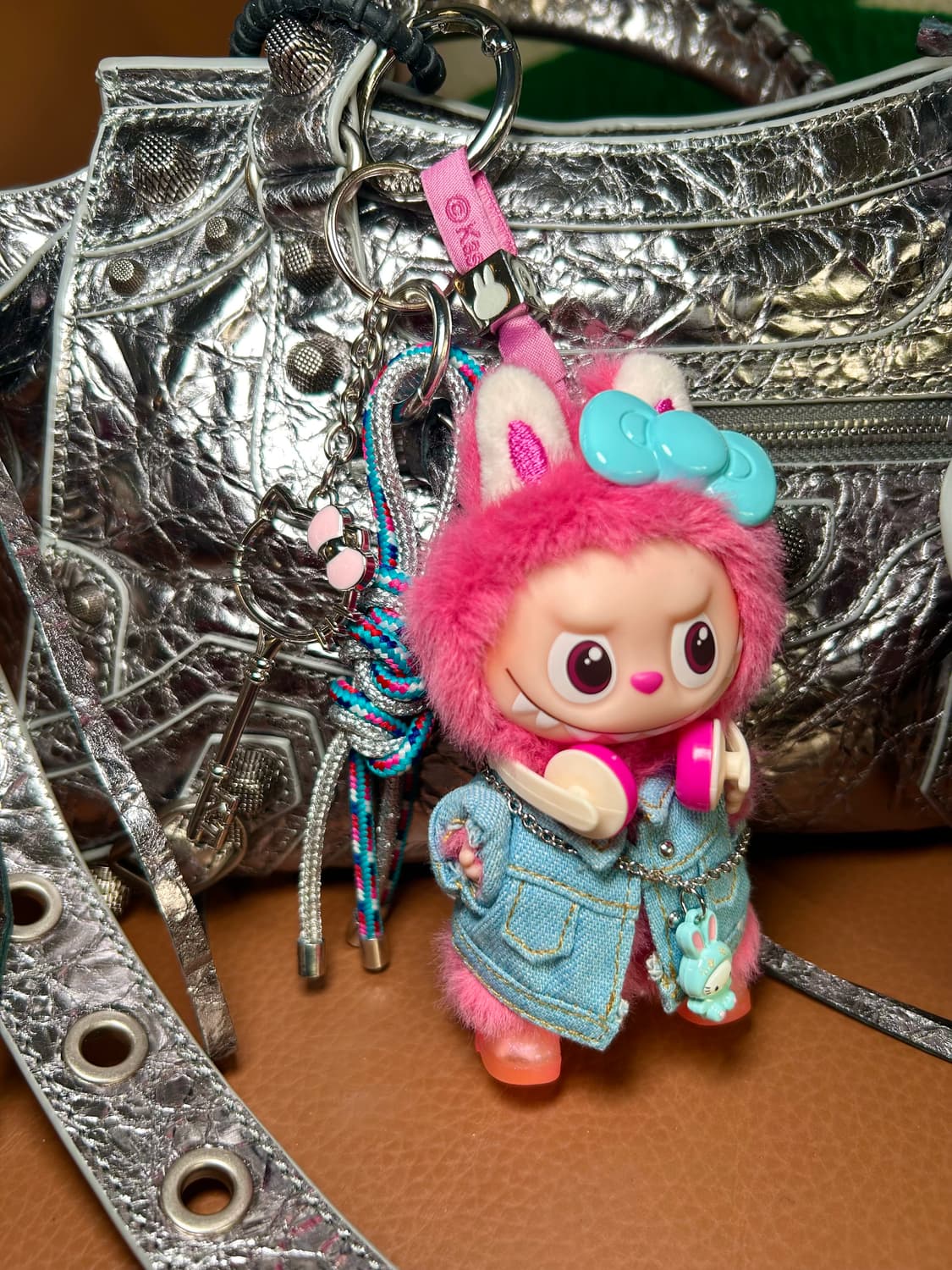 (3)🙊미니라부부+😻키티 조합 커스텀키링“Q” 상품이미지7