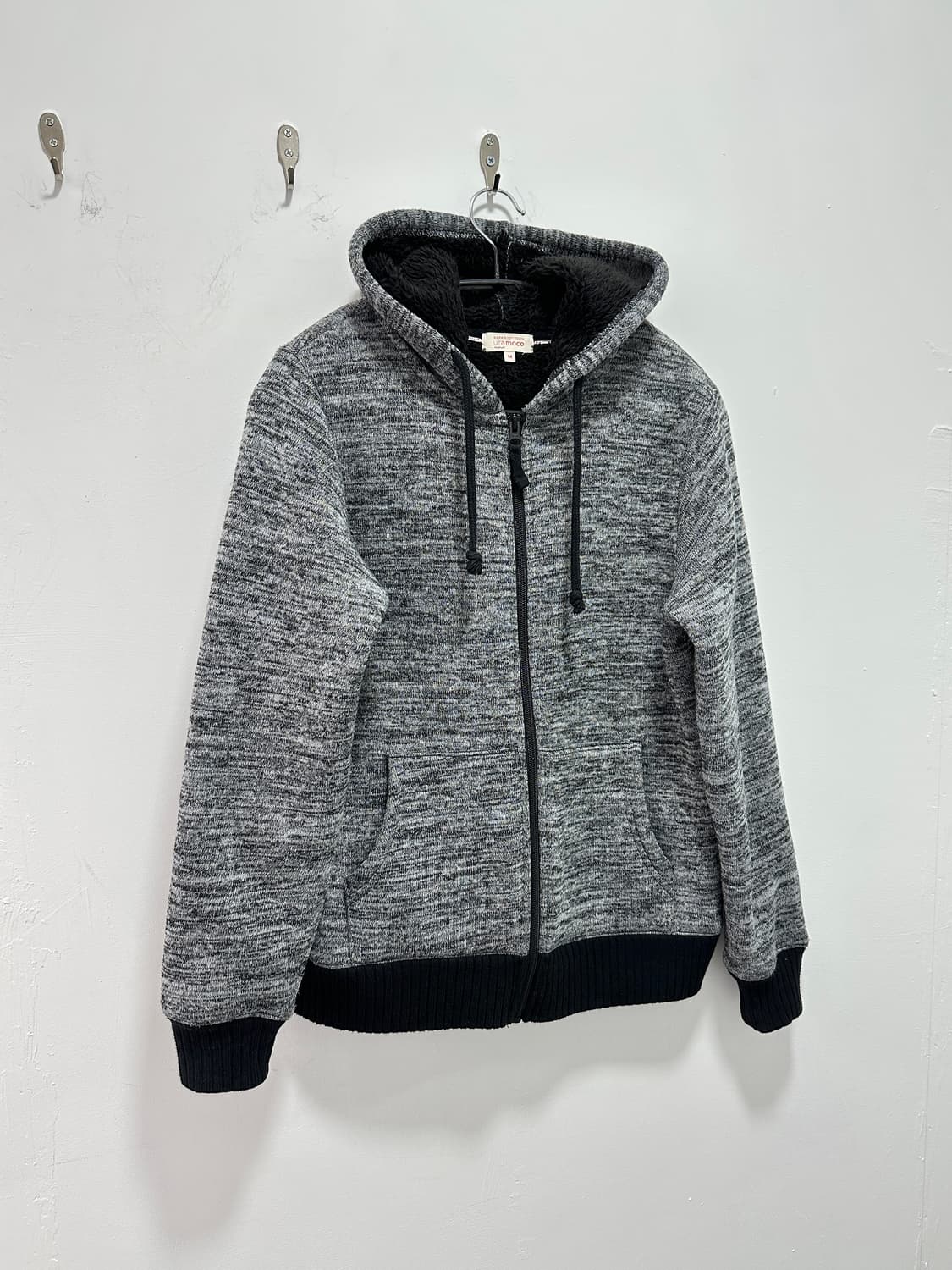 JPN uramoco knit hood zip up  상품이미지3