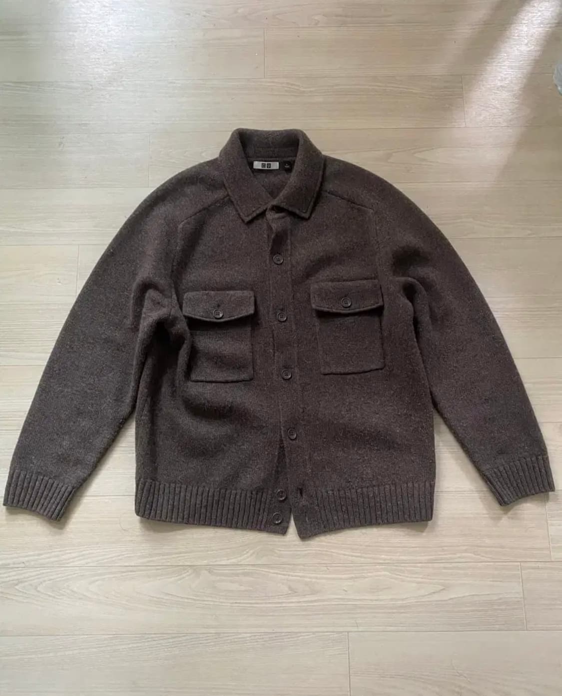 유니클로 램스울 니트집업 자켓 L 상품이미지2