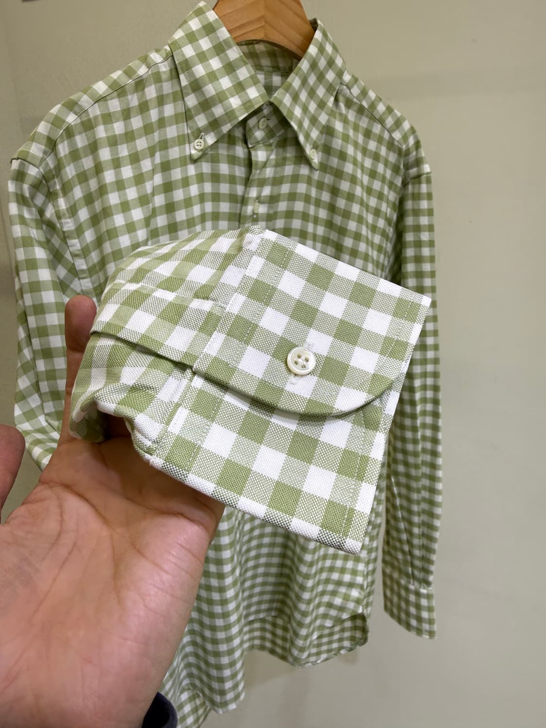 ORIAN FOR BEAMS F (Made in Italy) 깅엄체크셔츠 상품이미지3