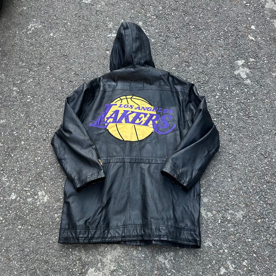 빈티지 90s LA Lakers 레더 코트 자켓   상품이미지2