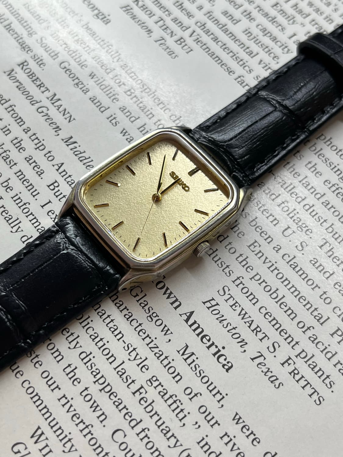 빈티지 세이코 탱크 텍스처 다이얼 쿼츠 상품이미지2