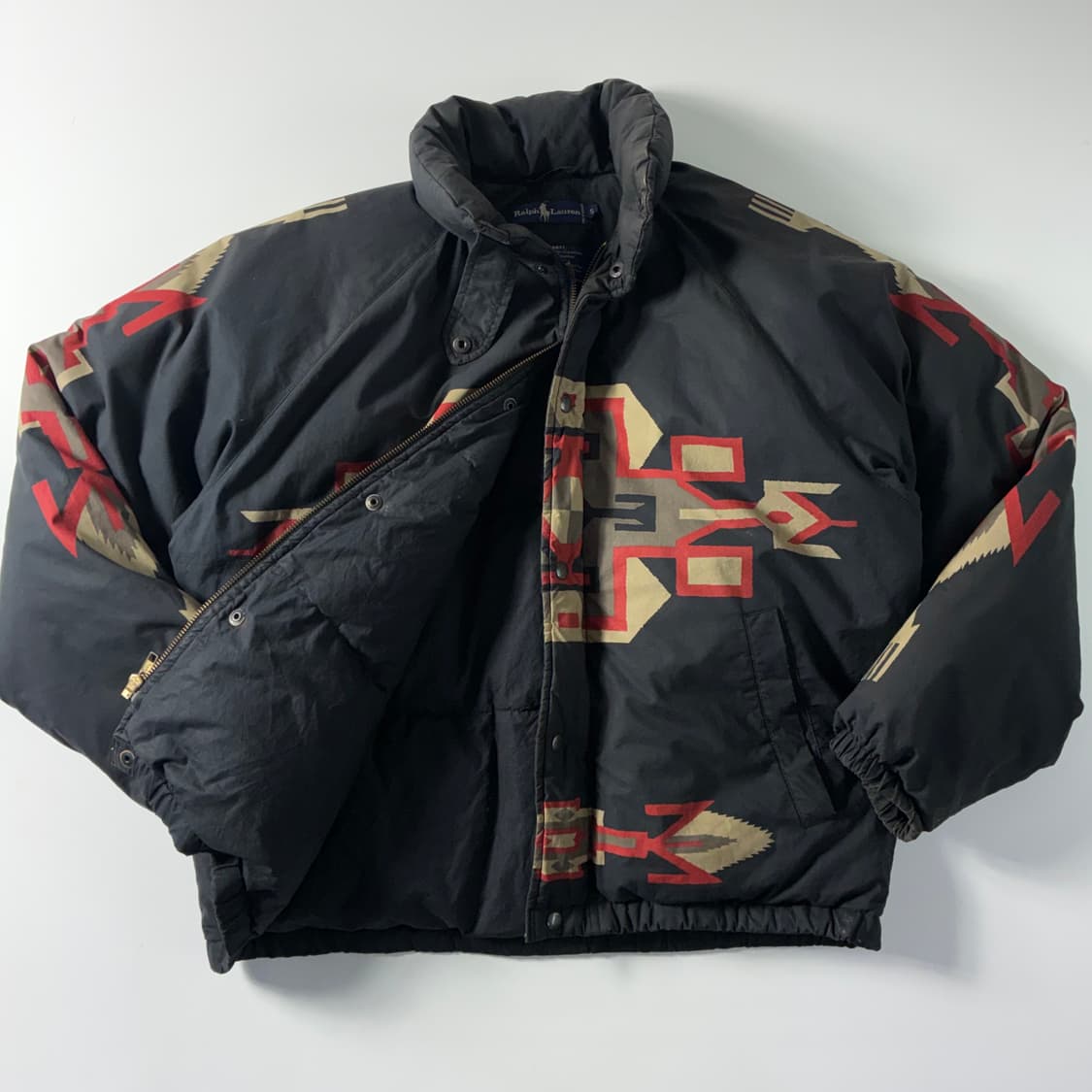 Polo 폴로 랄프로렌 80‘s 나바호 아즈텍 푸퍼 다운 패딩 자켓 상품이미지3